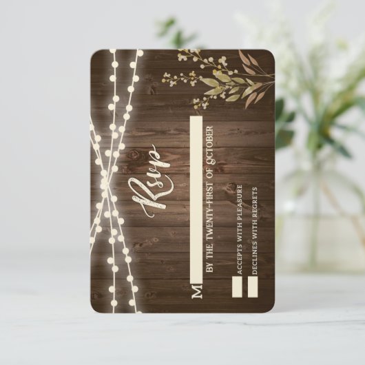 Rustige RSVP-kaarten Kaart (Staand voorkant)