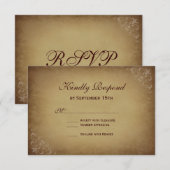 Rustige  RSVP-kaarten voor bruiloft RSVP Kaartje (Voorkant / Achterkant)