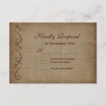 Rustige  RSVP-kaarten voor bruiloft