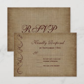 Rustige  RSVP-kaarten voor bruiloft RSVP Kaartje (Voorkant / Achterkant)