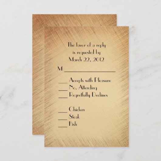 Rustige RSVP met menukeuze (Voorkant / Achterkant)