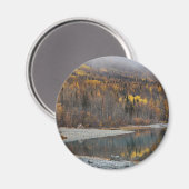 Rustige rustieke herfst landschapsmagneet magneet (Voorkant / Achterkant)