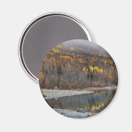 Rustige rustieke herfst landschapsmagneet magneet (Voorkant / Achterkant)