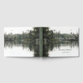 Rustige rustieke meer evergreens reflectiegeheugen gastenboek (Volledig)