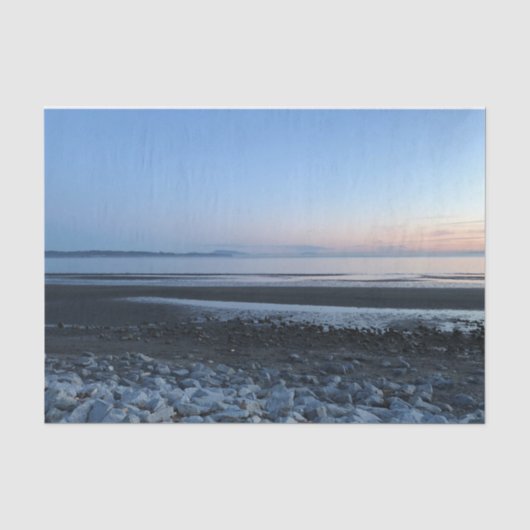 Rustige rustige oceaan Blauw water kust vroege och Tissuepapier (Voorkant)