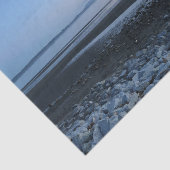 Rustige rustige oceaan Blauw water kust vroege och Tissuepapier (Detail)