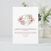 Rustige Sage Bloemen Pentakel Verjaardag Bedankkaart (Staand voorkant)