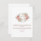 Rustige Sage Bloemen Pentakel Verjaardag Bedankkaart (Voorkant / Achterkant)