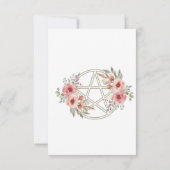 Rustige Sage Bloemen Pentakel Verjaardag Bedankkaart (Achterkant)