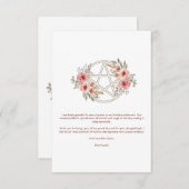 Rustige Sage Bloemen Pentakel Verjaardag Bedankkaart (Voorkant / Achterkant)