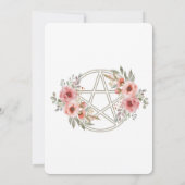 Rustige Sage Bloemen Pentakel Verjaardag Kaart (Achterkant)