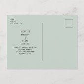 Rustige Sage Foliage Sunflower Save the Date Briefkaart (Achterkant)