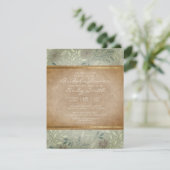 Rustige Sage laat Floral Gold Vrijgezellenfeest Kaart (Staand voorkant)