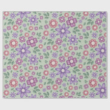 rustige saliegroene pastel bloemenpatroon