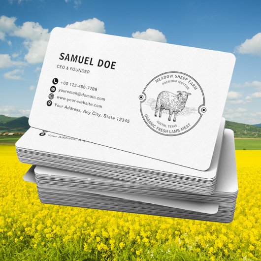 Rustige Schapenboerderij LOGO QR-code  Visitekaartje