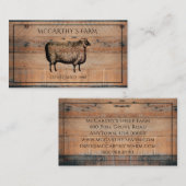 Rustige Schapenverscheping Barn Wood Aangepast Boe Visitekaartje (Voorkant / Achterkant)