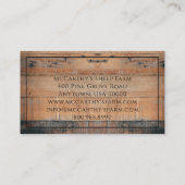 Rustige Schapenverscheping Barn Wood Aangepast Boe Visitekaartje (Achterkant)