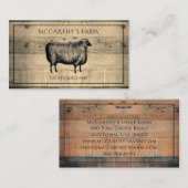 Rustige Schapenverscheping Barn Wood Aangepast Boe Visitekaartje (Voorkant / Achterkant)