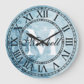 Rustige scheepsmonogram grote klok (Voorkant)