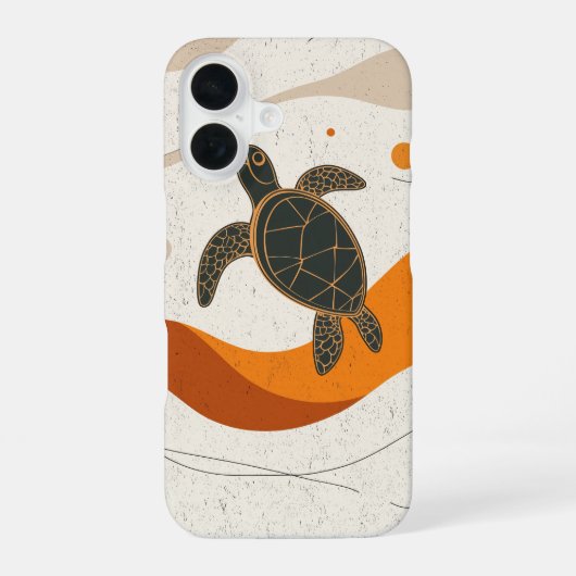 Rustige schildpad reis iPhone 16 hoesje (Achterkant)