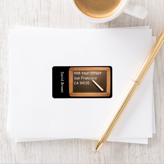 Rustige  schoollaatlabel etiket (Insitu)