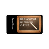 Rustige  schoollaatlabel etiket (Voorkant)