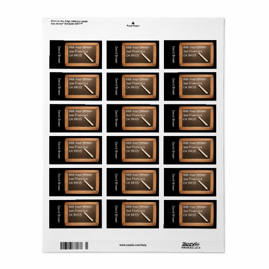 Rustige  schoollaatlabel etiket (Full Sheet)