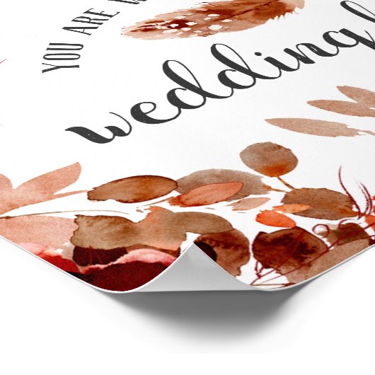 Rustige schoonheid Volledige rand bruiloft voor ta Poster (Hoek)