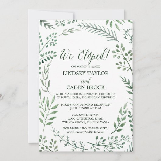 Rustige schoorsteen en groene bladeren Ontvanging Kaart (Voorkant)