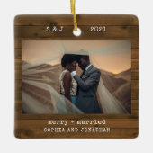 Rustige schrijfmachine Brown | Foto van Merry en M Keramisch Ornament (Voorkant)