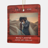 Rustige schrijfmachine rood | Foto van Merry en Ma Keramisch Ornament (Links)