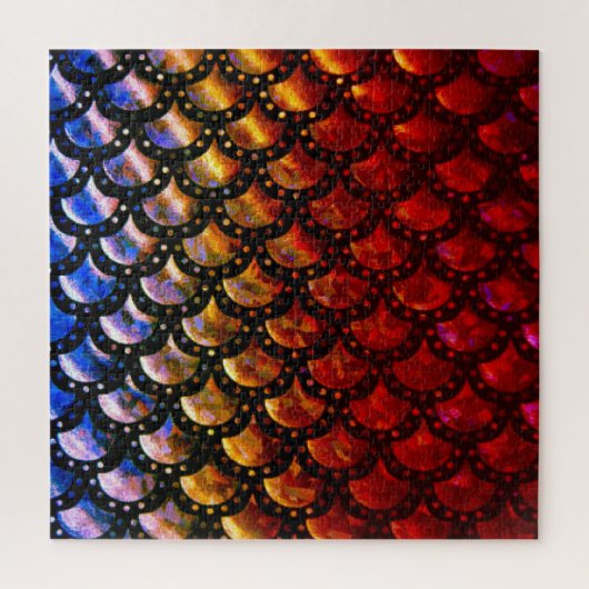 Rustige Schubben van de Zeemeermin Legpuzzel (Verticaal)