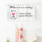 Rustige schuur bruiloft witte houten achtergrond w spandoek (Insitu)