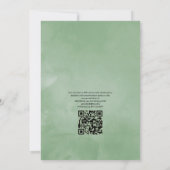 Rustige schuur landelijke Eucalyptus QR-code bruil Kaart (Achterkant)