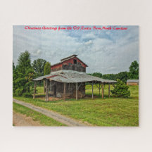 Rustige schuur North Carolina. Kerstgroeten