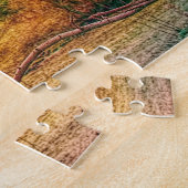 Rustige schuur Ohio.Kerstgroeten Legpuzzel (Zijkant)