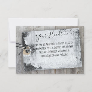 Rustige Scrapbook Label Aangepaste berichtbehuizin Kaart