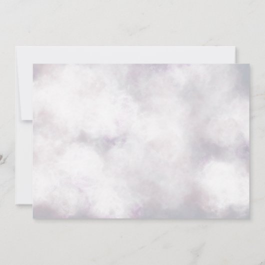 rustige script vlinder - blauwe geboorteaankondigi kaart (Achterkant)