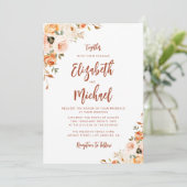 rustige scriptherfst trouwuitnodiging kaart (Staand voorkant)