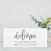 Rustige scriptsessiewelkomstkoptekst voor script b kaart (Staand voorkant)