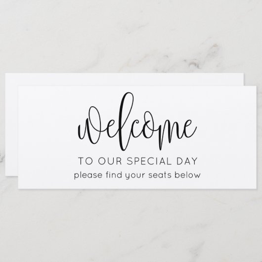 Rustige scriptsessiewelkomstkoptekst voor script b kaart (Voorkant / Achterkant)