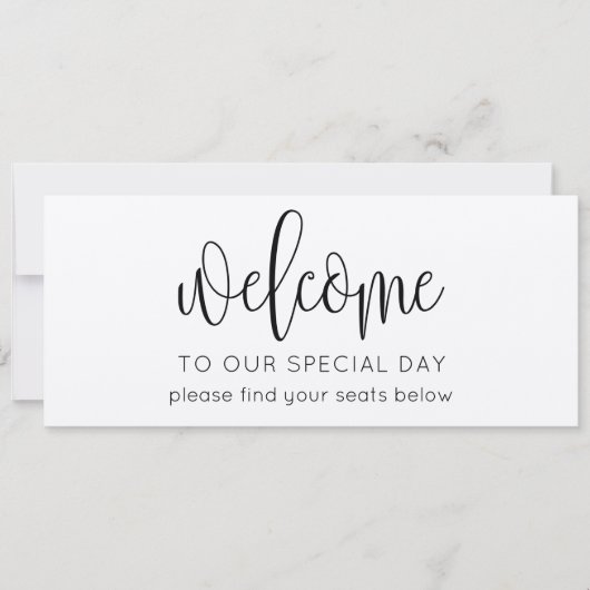 Rustige scriptsessiewelkomstkoptekst voor script b kaart (Voorkant)