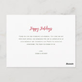 rustige scriptvakantieaankondiging briefkaart (Achterkant)