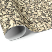 Rustige sepia grindstijftextuur cadeaupapier (Rol Hoek)