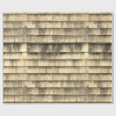 Rustige  sepia houten plank textuur cadeaupapier (Vlak)