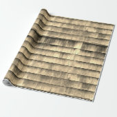 Rustige  sepia houten plank textuur cadeaupapier (Uitgerold)