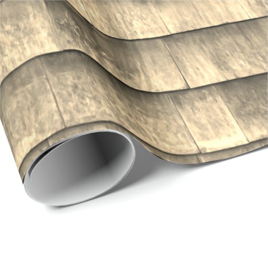 Rustige  sepia houten plank textuur cadeaupapier (Rol Hoek)