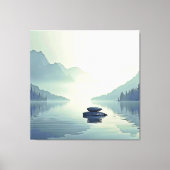 Rustige sereniteit van Mountain Lake Canvas Afdruk (Voorkant)