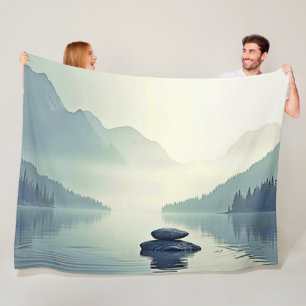 Rustige sereniteit van Mountain Lake Fleece Deken