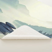 Rustige sereniteit van Mountain Lake Sherpa Deken (3/4)